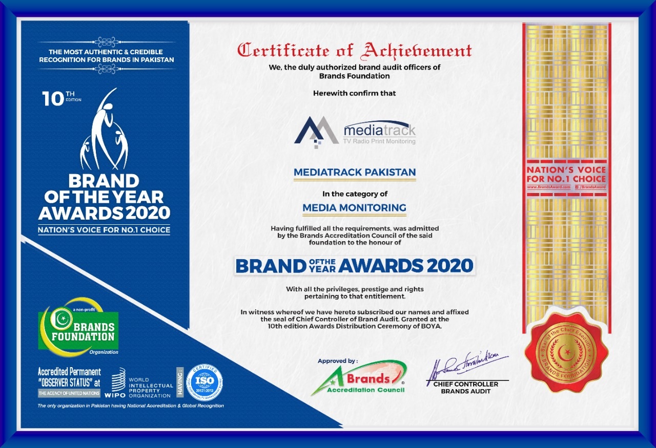 Brand of the Year Award 2020–2021